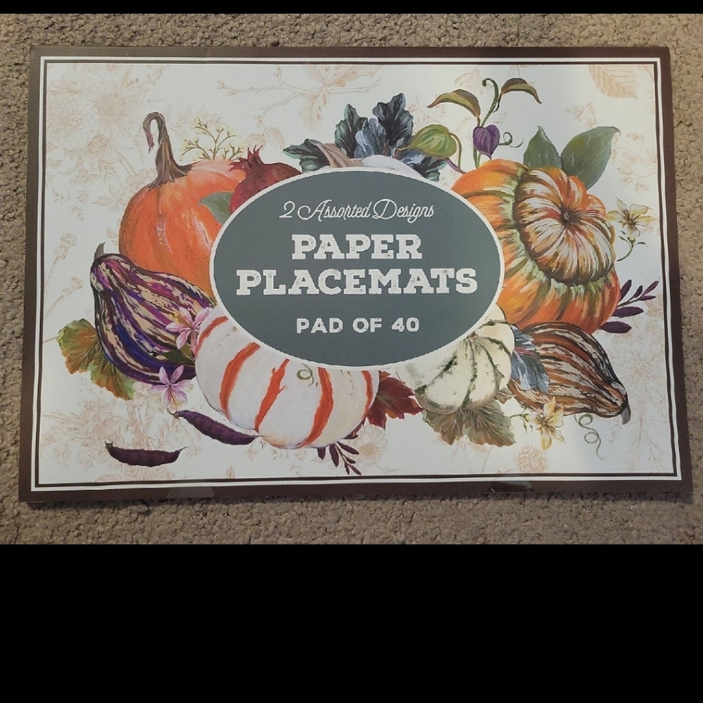 Pack of 40 Decorative Fall Paper Placemats NEW